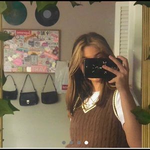 brandy melville brown sweater vest